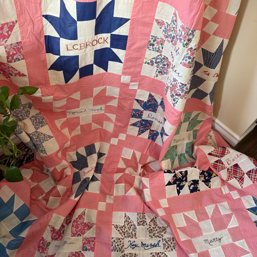 1940s Patchwork Star Quilt Guild Piece‎ - Picture 3 of 12